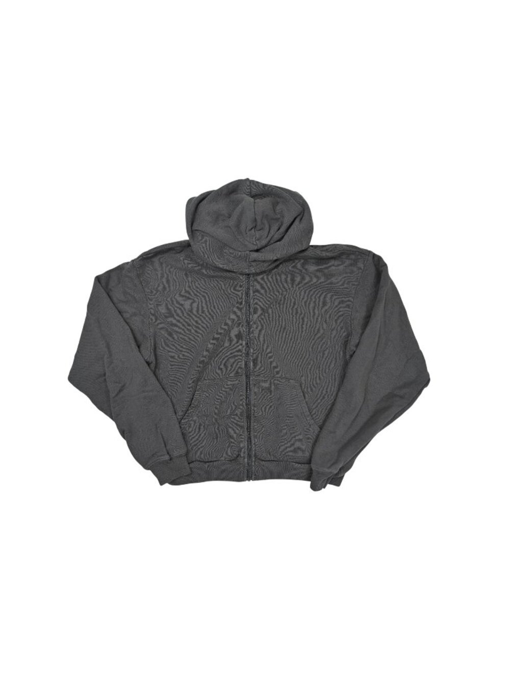 Skims Heavyweight Fleece Zip-Up Hoodie in Washed Onyx